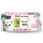 Kit Cat 5in1 Aloe Vera Scented Cat Wipes 80pcs