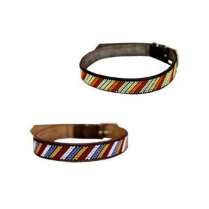 Huntlea Beaded Stripe Dog Collar
