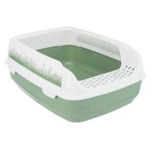 Trixie Delio Cat Litter Tray Rim with/ Grass Design 35x20x48cm
