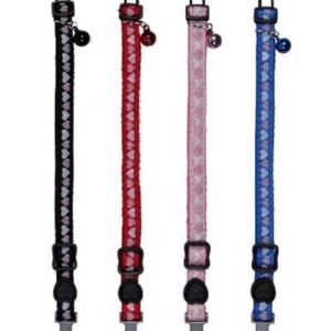 Trixie Hearts Print Fully Adjustable Collar for Cats