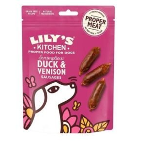 Lily's Kitchen Scrumptious Duck & Venison Sausages Dog Treats 70G