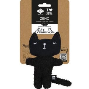 D&D Home I Love Happy Cats Zeno Refillable Cat Kicking Cushion Cat Toy 12x4x18cm
