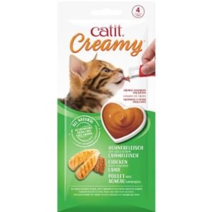 Catit Creamy Lickable Chicken with Lamb Cat Treats 40G