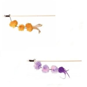 Trixie Playing Rod with Pompom Balls Toy for Cats