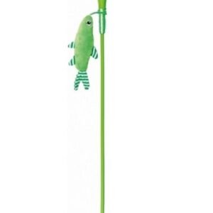 Trixie Playing Rod with Green Fish Toy for Cats 42cm