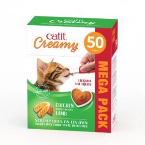 Catit Creamy Treats Mega Pack Chicken with Lamb Cat Treats 50x10g