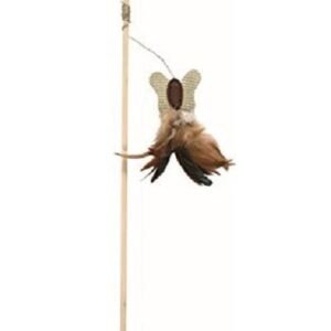 Trixie Playing Rod with Feather Butterfly Toy for Cats 47cm